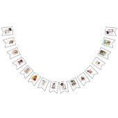 ワイルドワン1歳の誕生日12ヶ月フォトバナー バンティングフラッグ (全)