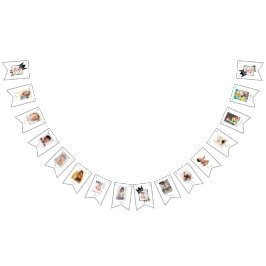 ワイルドワン1歳の誕生日12ヶ月フォトバナー バンティングフラッグ