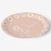 ワイルドワン1th誕生日パーティーボホレトロデイジー紙 ペーパープレート (アングル)