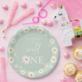 ワイルドワン1th誕生日パーティーボホレトロデイジー紙 ペーパープレート (パーティー)