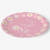 ワイルドワン1th誕生日パーティーボホレトロデイジー ペーパープレート (アングル)