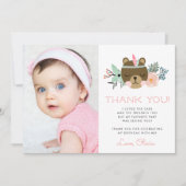 ワイルドワン |ウッドランドキャンプテーマフォトフラット サンキューカード (正面)