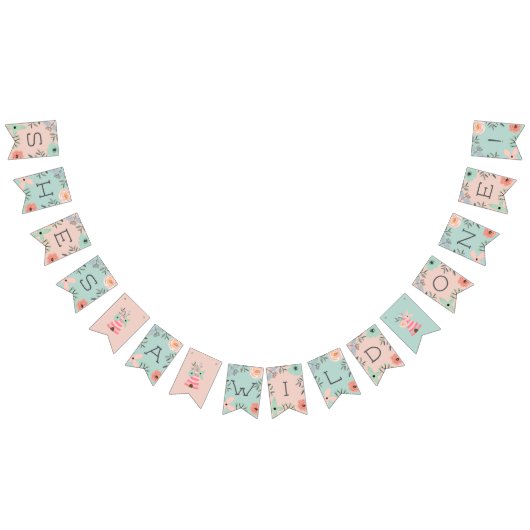 ワイルドワン |ウッドランドボホテーマファースト誕生日 バンティングフラッグ (全)