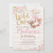 ワイルドワン、ウッドランド、部族 招待状 (正面)