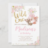 ワイルドワン、ウッドランド、部族 招待状 (正面)