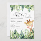 ワイルドワン キリン ニュートラル ベビーシャワー 招待状 (正面)