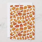 ワイルドワン キリン 誕生日パーティー 動物園 招待状 (裏面)