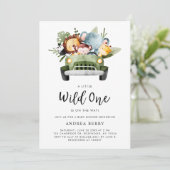 ワイルドワン サファリ 動物 男女兼用 招待状 (スタンド正面)