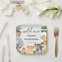 ワイルドワン・ジャングルサファリ動物 1歳の誕生日パーティー
