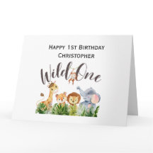 ワイルドワン ジャングルサファリ動物 1歳の誕生日