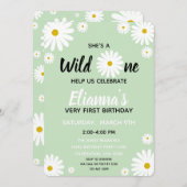 ワイルドワン ダイシー フラワーガール 誕生日招待状 招待状 (正面/裏面)