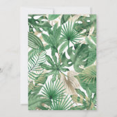 ワイルドワン バースデーボーイ サファリ 動物 招待状 (裏面)