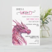 ワイルドワン バースデー ピンクドラゴン フェアリーテイル 招待状 (スタンド正面)