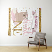 ワイルドワン パーソナライズ ファースト バースデー ガール タペストリー (インサイチュ(横))