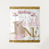 ワイルドワン パーソナライズ ファースト バースデー ガール タペストリー (正面)