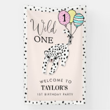 ワイルドワン | ヒョウ風船1歳の誕生日へようこそ