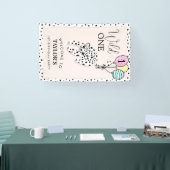 ワイルドワン | ヒョウ風船1歳の誕生日へようこそ 横断幕 (トレードショー)