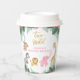 ワイルドワン – ピンクサファリガールズセカンド誕生日 紙コップ