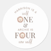 ワイルドワン&フォーエバーワイルドジョイントパーティー ラウンドシール (正面)