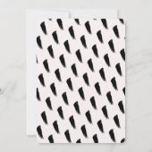 ワイルドワン ベアガール ピンク 1歳の誕生日 招待状 (裏面)