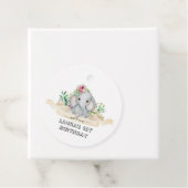 ワイルドワン – ベビーゾウと花の誕生日 フェイバータグ (インサイチュ)