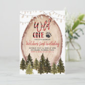 ワイルドワン・ランバージャック・ファーストバースデー招待状 招待状 (スタンド正面)