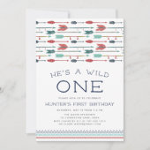 ワイルドワン |最初の誕生日パーティーの招待 招待状 (正面)