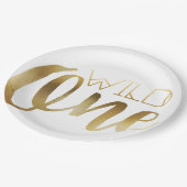 ワイルドワン |最初の誕生日パーティー ペーパープレート (アングル)