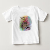 ワイルドワン – 花女と猫 ベビーTシャツ (正面)