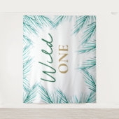 ワイルドワン 誕生日おめでとう フォト 背景 タペストリー (正面)