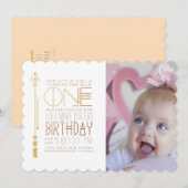 ワイルドワン |誕生日パーティーの招待状写真 招待状 (正面/裏面)