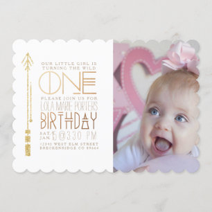 ワイルドワン 誕生日パーティーの招待状写真 招待状