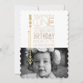 ワイルドワン |誕生日パーティーの招待状写真 招待状