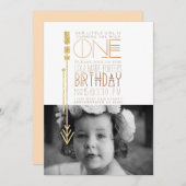 ワイルドワン |誕生日パーティーの招待状写真 招待状 (正面/裏面)