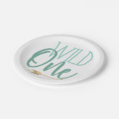 ワイルドワン |青 |最初の誕生日パーティー ペーパープレート (アングル)