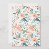 ワイルドワン 青 黄色 ワイルドフラワー 1歳の誕生日 招待状 (裏面)