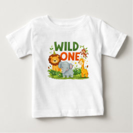 ワイルドワン 1歳誕生日 幼児Tシャツ ベビーTシャツ