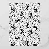 ワイルドワン – 1st誕生日金ゴールドクラウンフォイル 箔招待状 (裏面)