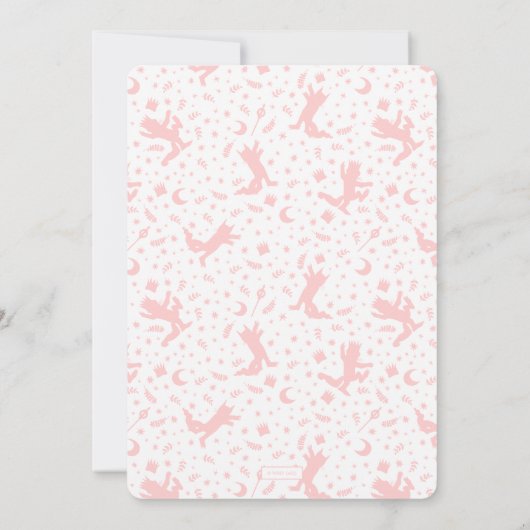 ワイルドワン – 1th Birthday Crown Pink 招待状 (裏面)