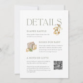 ワイルドワン | Boho Safari全てのベビーシャワー 招待状 (裏面)