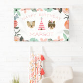 ワイルドワン Boho Woodland Animals Birthday Party | Boho 横断幕 (インサイチュ)