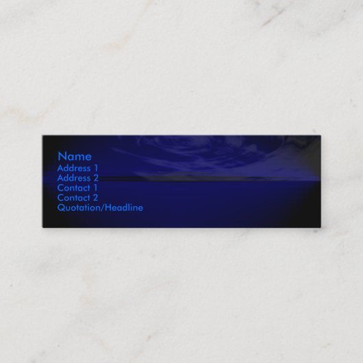 ワイルドワールプロファイルカード スキニー名刺 (正面)