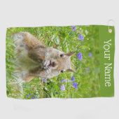 ワイルドヴィオレットのリス ゴルフタオル (横)