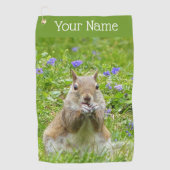 ワイルドヴィオレットのリス ゴルフタオル (正面)