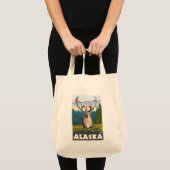 ワイルドヴィンテージ旅行のAlaskaCaribou トートバッグ (正面(商品))