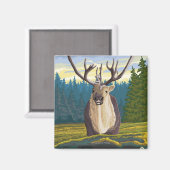 ワイルドヴィンテージ旅行のAlaskaCaribou マグネット (正面/裏面)