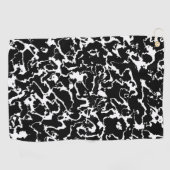 ワイルド大理石3 -白黒 ゴルフタオル (横)