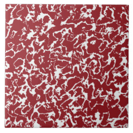 ワイルド大理石4 -赤い梨のワインと白 タイル