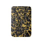 ワイルド大理石8 – 黒と金ゴールド、グレー バスマット (正面縦)