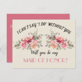 ワイルド庭園の結婚式は私のメイド・オブ・オーナー（花嫁付き添い人） 招待状 (正面/裏面)